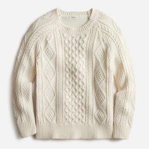 Girls crewcuts size 12 off white cotton cable sweater. Only worn a couple times.